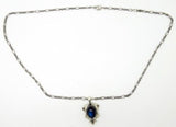Georg Jensen Sterling 2015 Genuine Natural Labradorite Pendant Jewelry (#J3413)