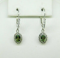 14k White Gold 1.22 Carat Genuine Natural Alexandrite Earrings (#J783)