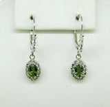 14k White Gold 1.22 Carat Genuine Natural Alexandrite Earrings (#J783)