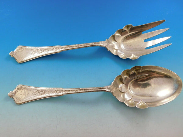 Persian by Tiffany and Co Sterling Silver Salad Serving Set Scalloped 9 1/2"