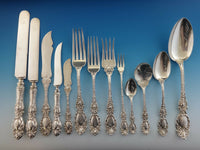 Lucerne by Wallace Sterling Silver Flatware Set Service Fitted Box 205 Pieces