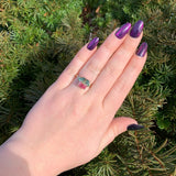 14k Gold 5.25 Carat Bi-Color Watermelon Genuine Natural Tourmaline Ring (#J6531)
