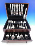 Old Maryland Engraved by Kirk Sterling Silver Flatware Set Service 50 pcs Dinner