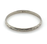10k White Gold Wedding Band Ring Jewelry with Beaded Design Size 8.5 (#J5906)