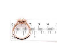 14k Rose Gold .42ct Rose Cut Genuine Natural Diamond Ring Jewelry (#J5780)