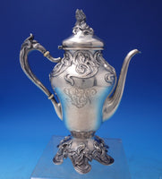 Iris by William B. Kerr Sterling Silver Coffee Pot 8 1/2" x 7" 14.1 ozt. (#7260)