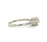 Platinum 1 Carat Total Weight Genuine Natural Diamond Rosette Ring (#J5495)