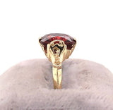 2.11ct Genuine Natural Garnet 10k Yellow Gold Ring Jewelry (#J5777)