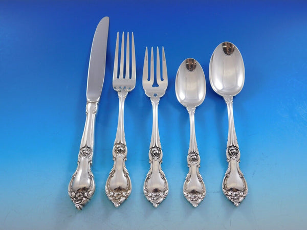 Alexandra by Lunt Sterling Silver Flatware Set for 6 Service 33 pieces