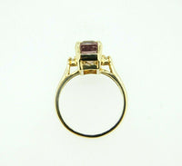 10k Yellow Gold 3.66 Carat Genuine Natural Ametrine Ring with Diamonds (#J2112)