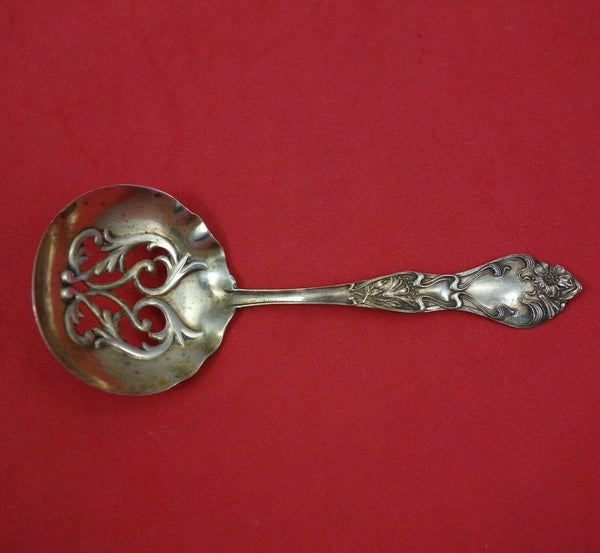 Azalia by Blackinton Sterling Silver Nut Spoon with Larger Piercing 4 1/2"