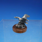 Kirk Sterling Silver Paper Weight Duck with Wood Base 1" x 1" (#4527)