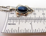 Georg Jensen Sterling 2015 Genuine Natural Labradorite Pendant Jewelry (#J3413)