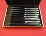 Silver Rhythm by International Sterling Silver Steak Knife Set 8pc w/ Guard Box