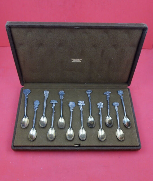 Floral by Tiffany & Co. Sterling Silver Demitasse Spoon set of 12 GW 4"