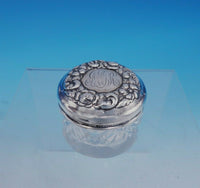 Hamilton and Diesinger Sterling Silver Dresser Jar with Glass Floral (#3369)