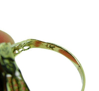 Art Deco 14k Gold Huge Genuine Natural Garnet Filigree Ring (#J651)