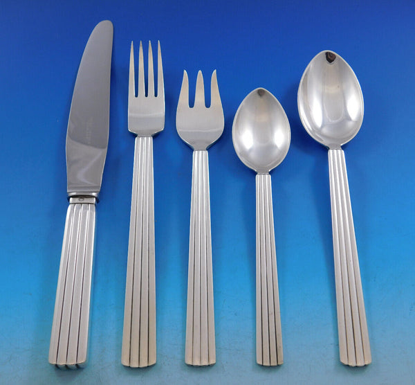 Bernadotte by Georg Jensen Sterling Silver Flatware Set Service 30 pcs Dinner