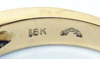 18k Gold 1.47ct TW Genuine Natural Rainbow Sapphire Channel Ring Band (#J235)