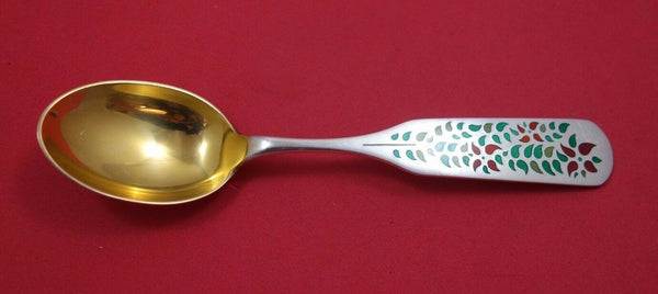 Christmas Theme by Michelsen Sterling Silver Teaspoon 1955 July Enameled 6 1/2"