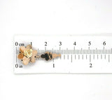 Genuine Natural Bohemian Garnet Rosette Dangle Earrings (#J5530)