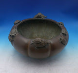 Bronze Planter Japanese Style with Applied Turtles 9 1/2" x 17" (#6383)