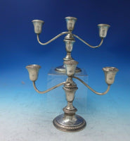 Gadroon by Schweitzer Silver Co Sterling Silver Candelabra Pair c.1940 (#5842)