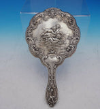 Gorham Sterling Silver Hand Mirror with Cherubs and Dolphin #C475 (#4600)