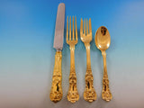 English King Vermeil by Tiffany Sterling Silver Flatware Set 8 Service 64 pc Dn