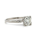 Platinum 1.10 Carat Genuine Natural Diamond Engagement Ring (#J5451)