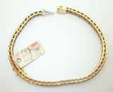 Gold Sapphire Bracelet with 15 Carats of Genuine Natural Blue Sapphires (#J480)