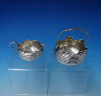 Oval Twist by Whiting Sterling Silver Demitasse Sugar Creamer Set 2pc (#5438)