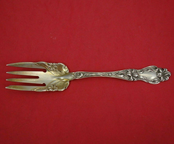 Lily by Frank Whiting Sterling Silver Pastry Fork Light GW w/Flowers 6 1/4" Rare