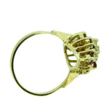 14k Yellow Gold Genuine Natural Ruby and Diamond Cocktail Ring (#J527)