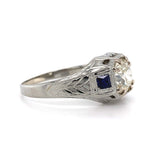 18k White Gold Men's 1.80 Carat Diamond Ring Jewelry with GIA Report (#J5768)