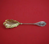 Saxon Stag by Gorham Sterling Silver Berry Spoon Gold Washed 8 3/4" Serving