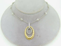 14k White and Yellow Gold 1/2ct Genuine Natural Diamond Necklace (#J4182)