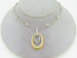 14k White and Yellow Gold 1/2ct Genuine Natural Diamond Necklace (#J4182)