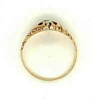 10k Yellow Gold Victorian Mine Cut Genuine Natural Diamond Ring (#J4793)
