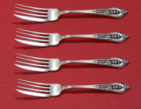 Rose Point by Wallace Sterling Silver Fish Fork Set AS Custom Made 7"