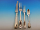 Fiddle Thread & Shell by Various English Makers Sterling Silver Flatware Set Old