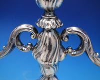 German .835 Silver Candelabra Pair 3-Light 9 5/8" x 12" (#4681)