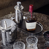 Manhattan by Georg Jensen Stainless Steel and Leather Bar Tray - New