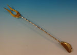 Gorham Aesthetic Sterling Silver applied 3-D Shell Pickle Fork 2-tine GW