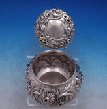 Repousse by R and S Sterling Silver Powder Jar 3 1/4" x 4 1/4" 7.3 ozt. (#7032)