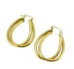 14k Yellow Gold Double Hoop Earrings (#J4713)