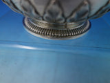 French 800 Silver Caviar Bowl w/ Lid Flower & Leaf Design c1870 (#6130)