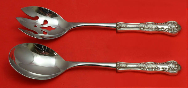 Kings by Wallace Sterling Silver Salad Serving Set 2pc HHWS  Custom Made