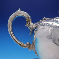 Victorian 1837 English Silver Hand Chased Tea Pot by Charles Gordon (#4246)