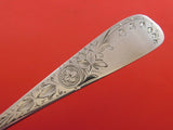 Antique Lily Engraved by Unknown Sterling Silver Fish Serving Set BC 2pc